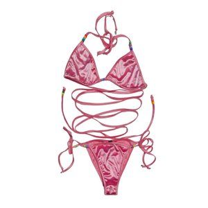 Dolls Kill Club Exx Beats As One Lingerie Set - Baby Pink Kandi Set